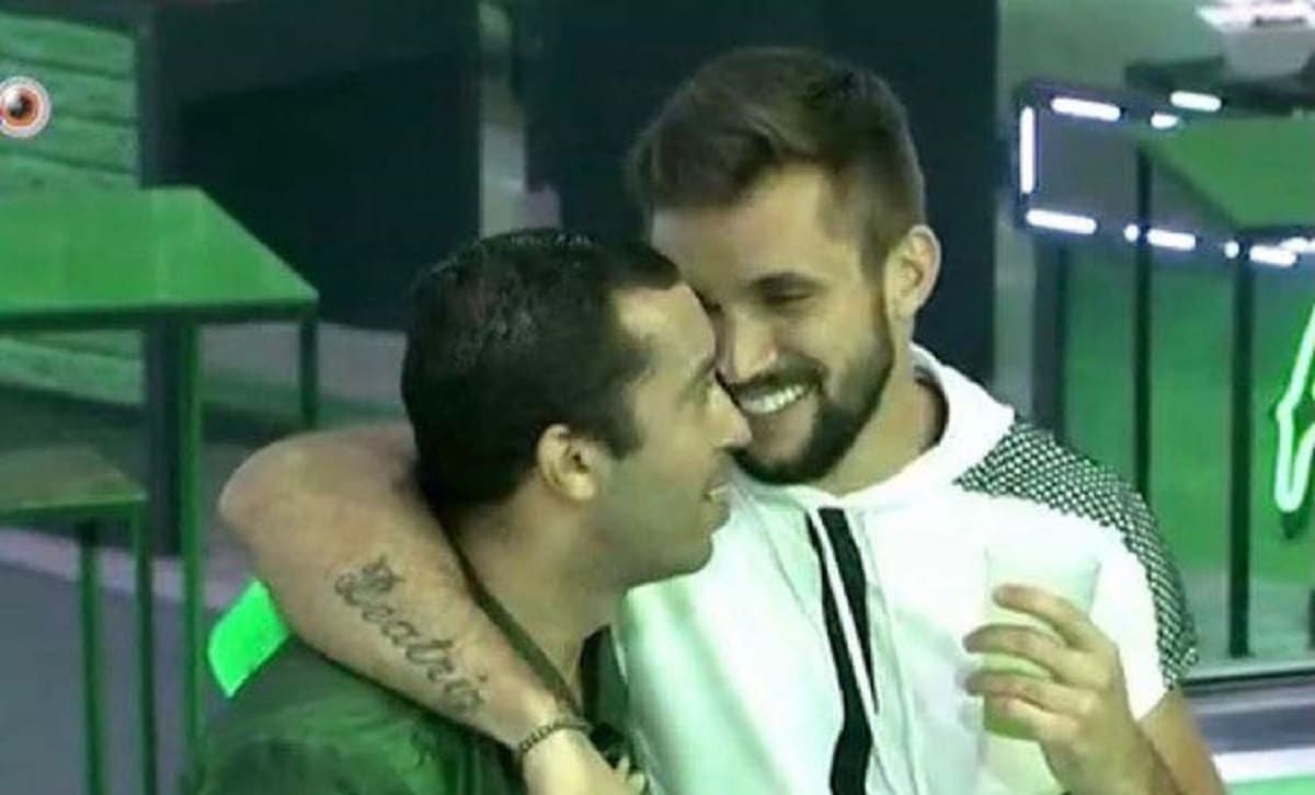 Arthur e Gilberto na festa de hoje (Foto: Reprodução) Arthur e Gilberto na festa de hoje (Foto: Reprodução)