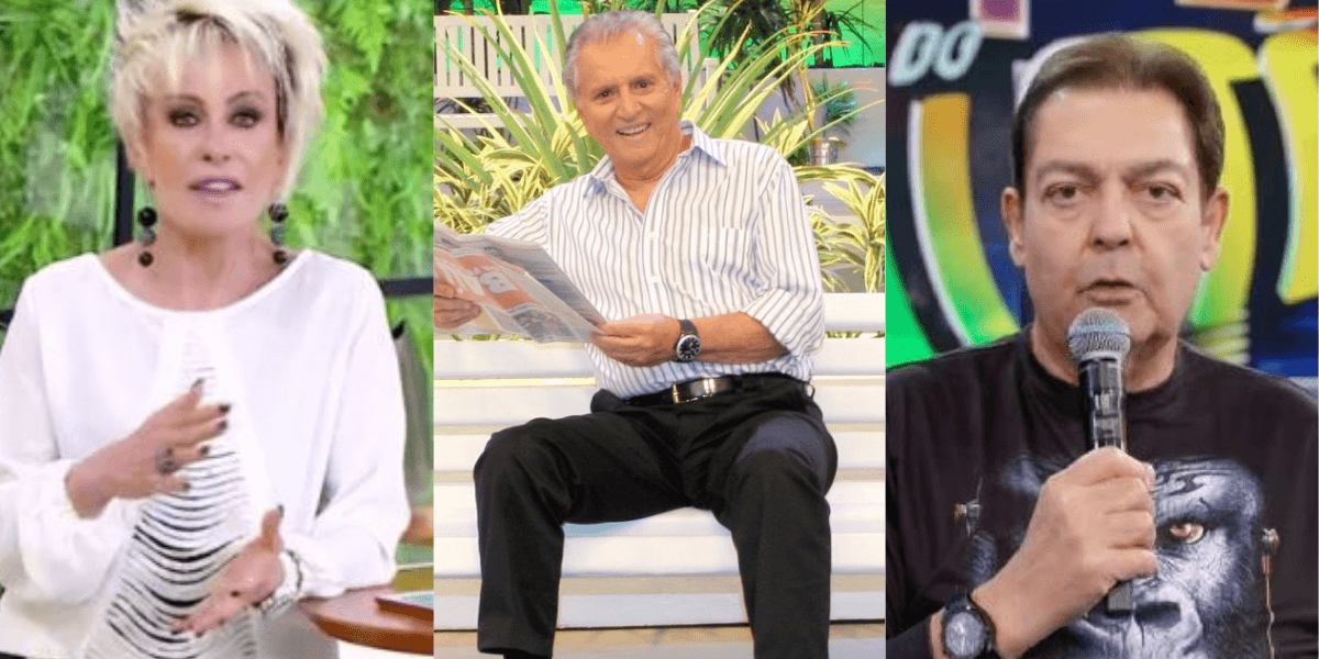 Ana Maria, Carlos Alberto e Faustão (Reprodução) Ana Maria, Carlos Alberto e Faustão (Reprodução)