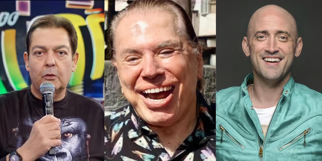 Faustão, Silvio Santos e Paulo Gustavo (Reprodução) Faustão, Silvio Santos e Paulo Gustavo (Reprodução)