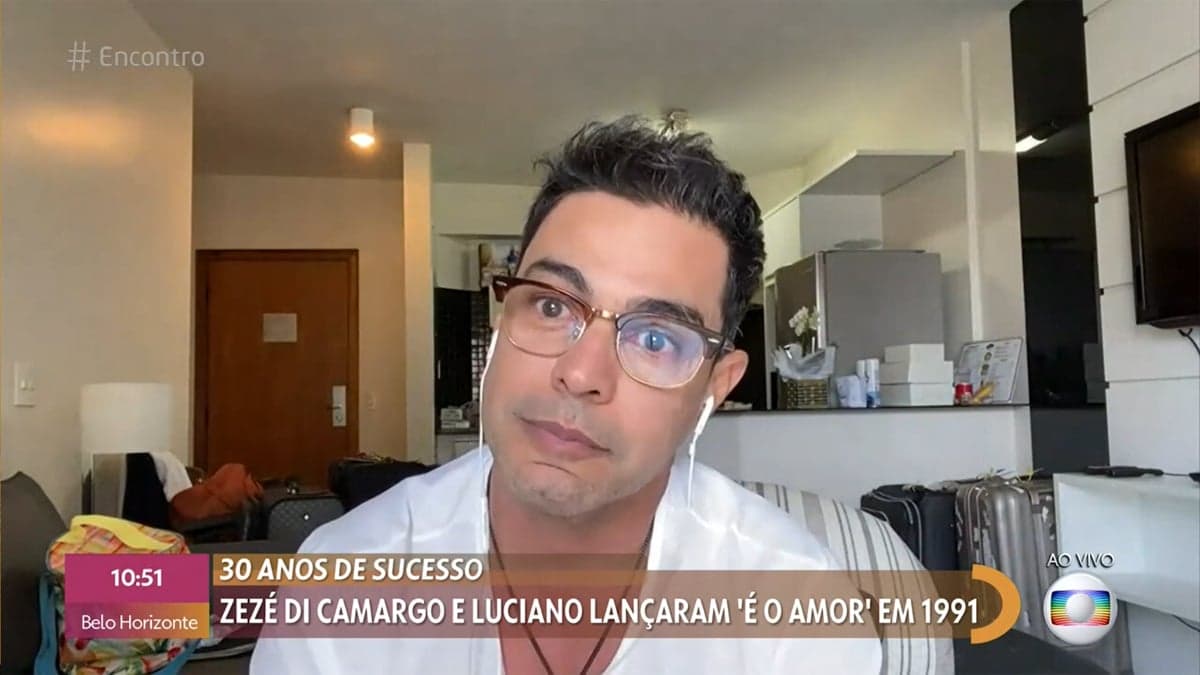 Zezé Di Camargo é pego de surpresa na Globo (Foto: Reprodução/Globo) Zezé Di Camargo é pego de surpresa na Globo (Foto: Reprodução/Globo)
