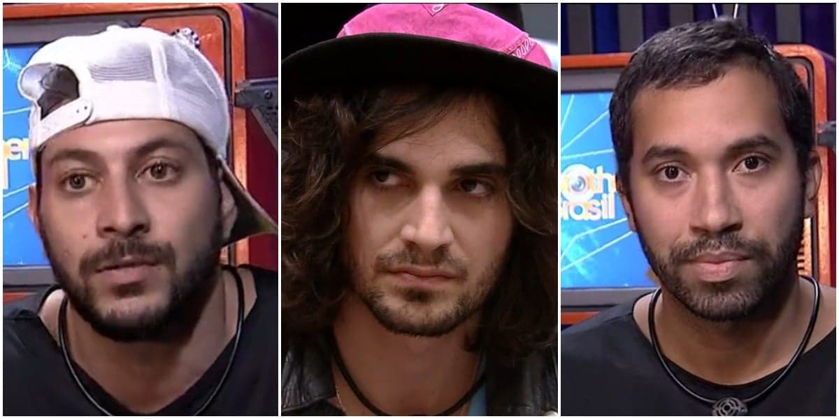 Caio, Fiuk e Gilberto estão no paredão do BBB21 - Foto: Montagem Caio, Fiuk e Gilberto estão no paredão do BBB21 - Foto: Montagem