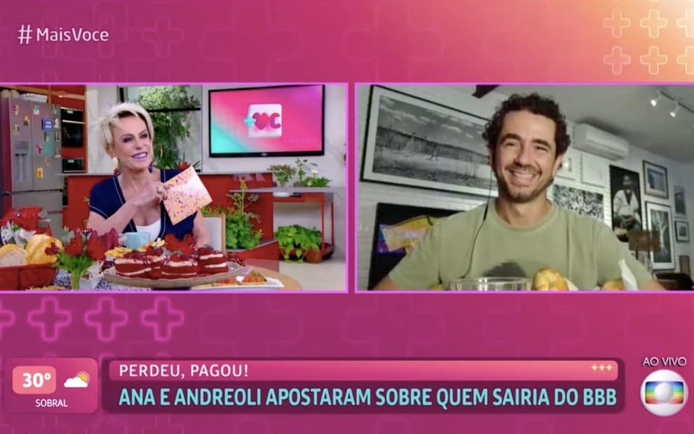 Ana Maria Braga e Felipe Andreoli (Foto: Reprodução) Ana Maria Braga e Felipe Andreoli (Foto: Reprodução)