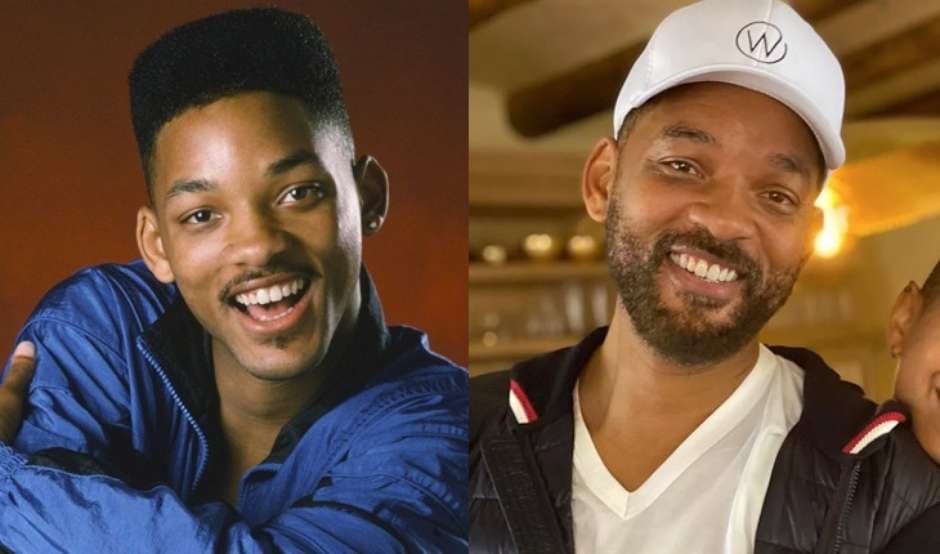 Will Smith durante e depois da série (Foto: Reprodução) Will Smith durante e depois da série (Foto: Reprodução)