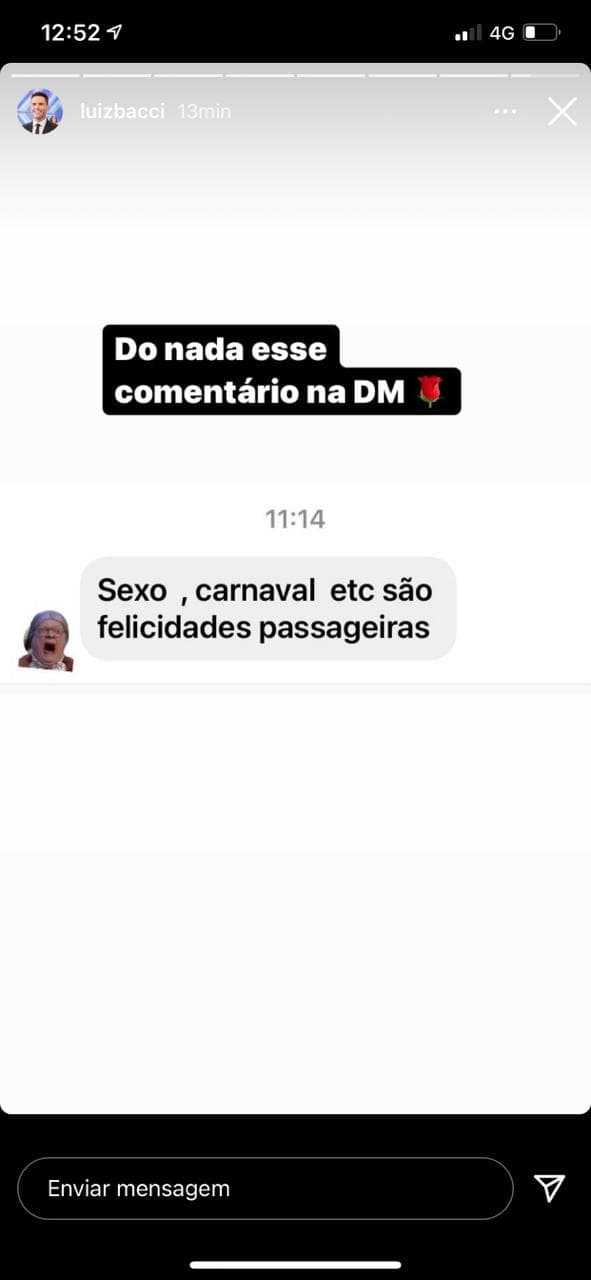 Luiz Bacci refletiu após a morte de Paulo Gustavo (Foto: Reprodução/Instagram) Luiz Bacci refletiu após a morte de Paulo Gustavo (Foto: Reprodução/Instagram)