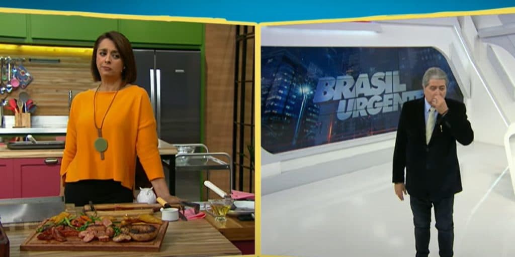 Datena constrange Catia Fonseca falando sobre ter vara grande e assume ao vivo: “Picasso”