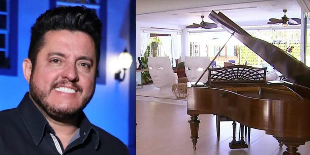 A vida milionária de Bruno: após relação com foragido, cantor mostra cinema gigante em mansão e luxo extremo