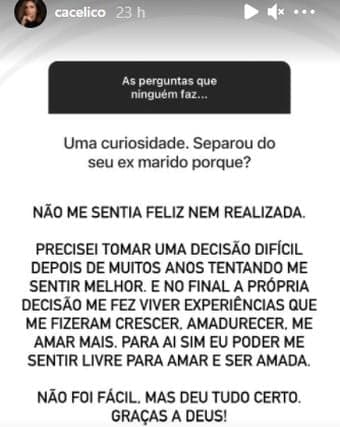 Carol Celico abriu o jogo e falou sobre motivo para o fim do casamento com o jogador Kaká (Foto reprodução) Carol Celico abriu o jogo e falou sobre motivo para o fim do casamento com o jogador Kaká (Foto reprodução)