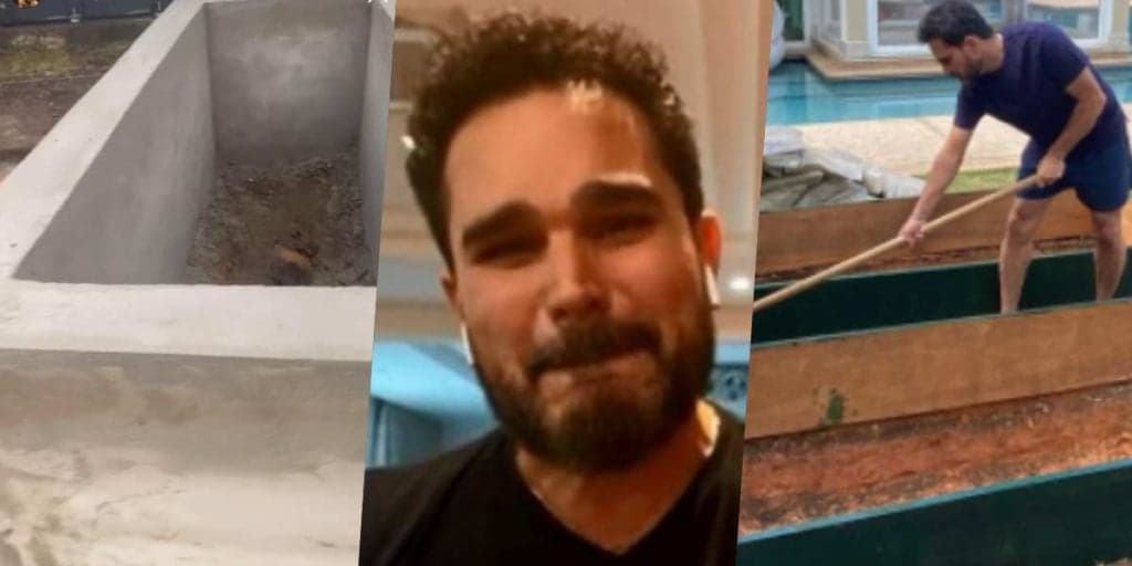 Luciano Camargo é acusado de cavar covas em casa e imagens absurdas são expostas: “Eu não estava mostrando”