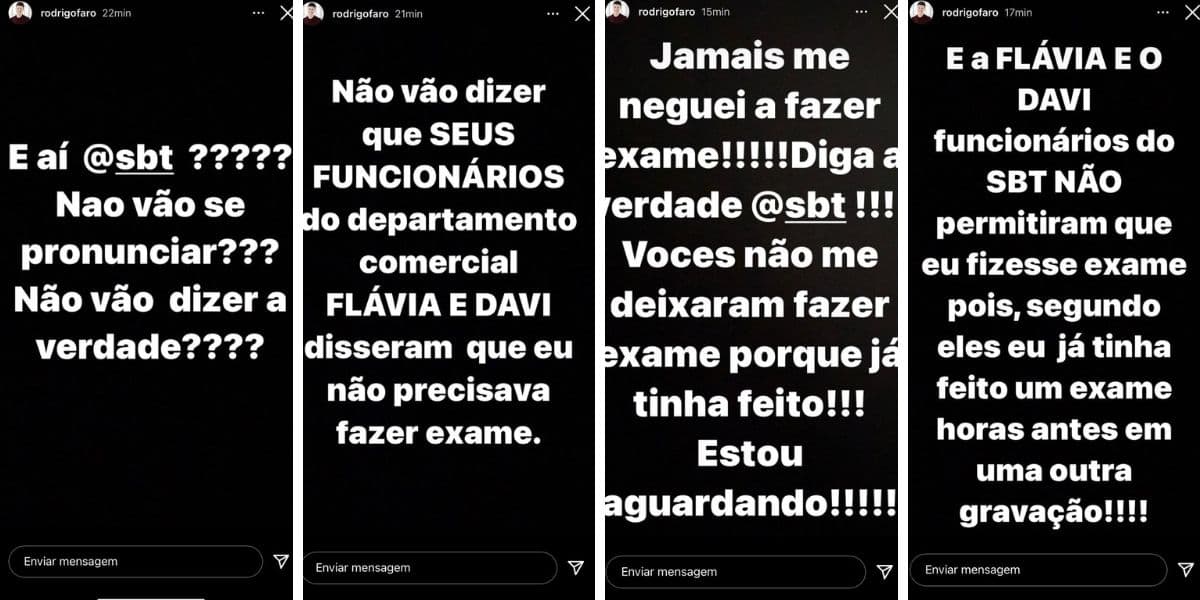 Rodrigo Faro coloca SBT contra a parede, expõe o que aconteceu nos bastidores e explode: "Seus funcionários" Rodrigo Faro coloca SBT contra a parede, expõe o que aconteceu nos bastidores e explode: "Seus funcionários"