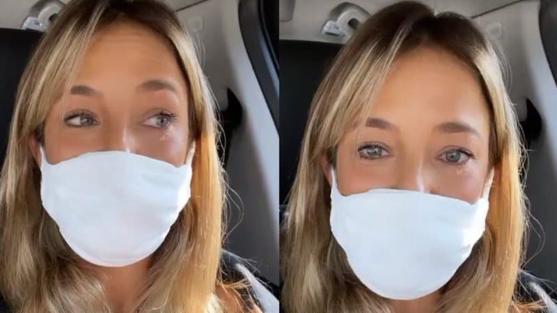 Ticiane Pinheiro surgiu nos stories do Instagram chorando (Reprodução) Ticiane Pinheiro surgiu nos stories do Instagram chorando (Reprodução)