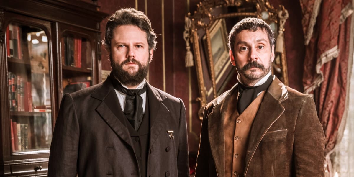 Dom Pedro II (Selton Mello) e Tonico Rocha (Alexandre Nero) de Nos Tempos do Imperador, da Globo (Foto: Divulgação/Globo/João Miguel Júnior) Dom Pedro II (Selton Mello) e Tonico Rocha (Alexandre Nero) de Nos Tempos do Imperador, da Globo (Foto: Divulgação/Globo/João Miguel Júnior)