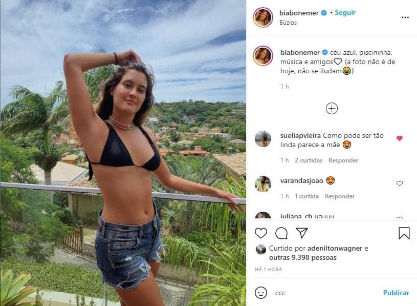 Bia Bonemer aproveita dia de sol e exibe boa forma (Foto: Reprodução) Bia Bonemer aproveita dia de sol e exibe boa forma (Foto: Reprodução)