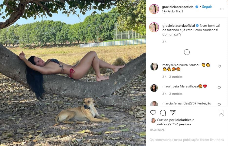 Graciele Lacerda ostenta boa forma em foto quente (Foto: Reprodução) Graciele Lacerda ostenta boa forma em foto quente (Foto: Reprodução)