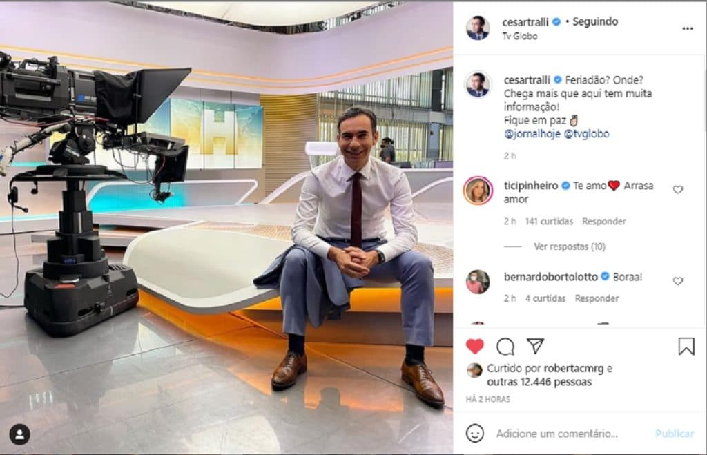 César Tralli no JH César Tralli no JH