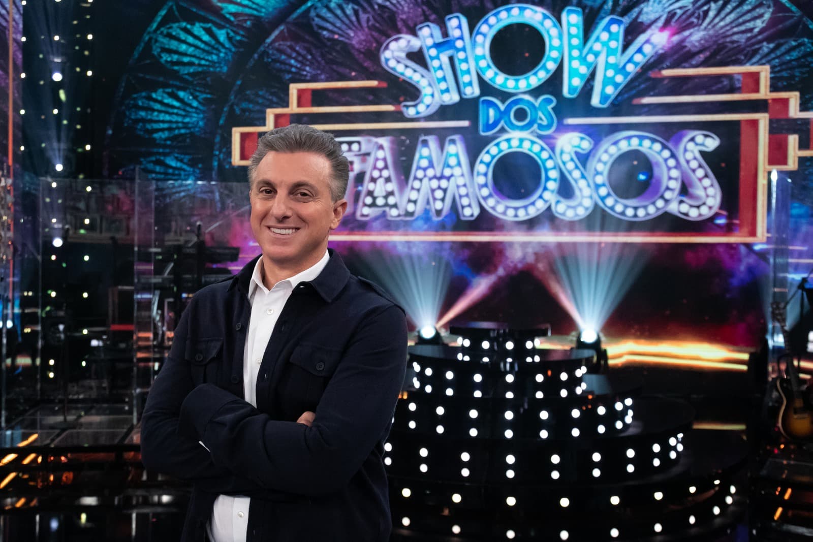 Luciano Huck nas gravações do novo "Domingão" (Foto: Divulgação/TV Globo) Luciano Huck nas gravações do novo "Domingão" (Foto: Divulgação/TV Globo)