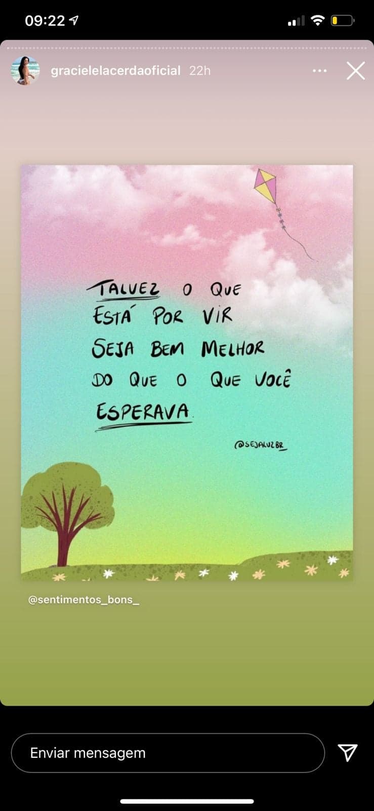De acordo com artista, dias melhores estão por vir (Reprodução) De acordo com artista, dias melhores estão por vir (Reprodução)