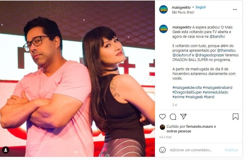 Mais Geek é uma das novidades da Band Mais Geek é uma das novidades da Band