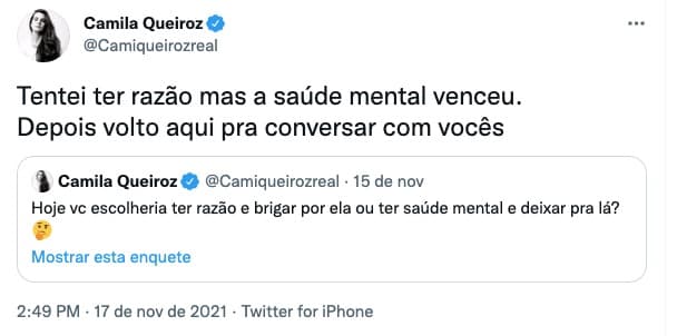 Camila Queiroz se pronuncia após ser demitida da Globo - Reprodução Camila Queiroz se pronuncia após ser demitida da Globo - Reprodução
