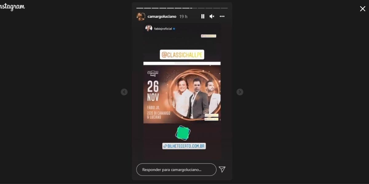 Luciano Camargo, em meio a rompimento com Zezé, dá desfecho de dupla em anúncio oficial e surge em trio Luciano Camargo, em meio a rompimento com Zezé, dá desfecho de dupla em anúncio oficial e surge em trio