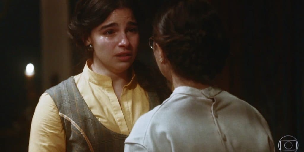 Nos Tempos do Imperador: Apavorada com morte, Pilar aos prantos implora o perdão de Dolores; confira sua resposta