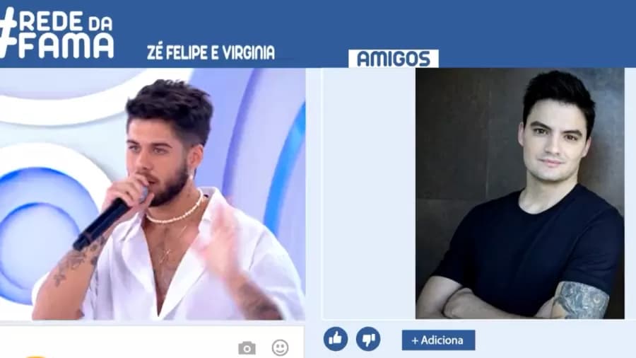 Zé Felipe preferiu esnobar Felipe Neto (Foto: Reprodução) Zé Felipe preferiu esnobar Felipe Neto (Foto: Reprodução)