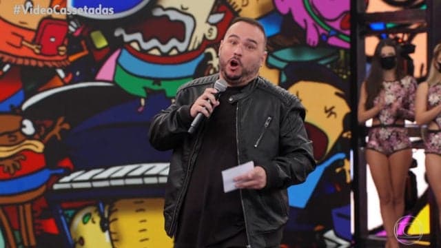 Ed Gama no palco do Domingão do Faustão Ed Gama no palco do Domingão do Faustão