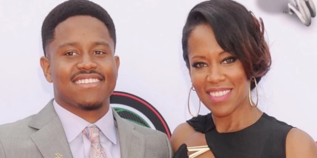 Regina King ao lado do seu filho (Foto: Reprodução) Regina King ao lado do seu filho (Foto: Reprodução)
