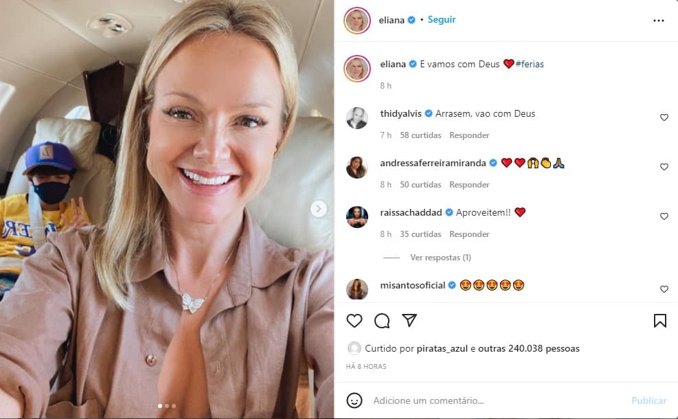 Eliana surge ao lado dos filhos no Instagram - Foto: Reprodução Eliana surge ao lado dos filhos no Instagram - Foto: Reprodução