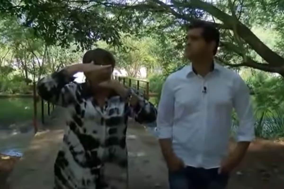 Márcia Sensitiva falando sobre a energia das pessoas que visitam as ruínas de onde aconteceu o massacre do Carandiru (Foto: Reprodução/RedeTV!) Márcia Sensitiva falando sobre a energia das pessoas que visitam as ruínas de onde aconteceu o massacre do Carandiru (Foto: Reprodução/RedeTV!)