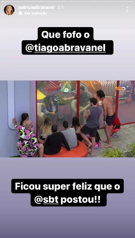 Patrícia falou de Tiago Abravanel no BBB22 (Foto: Reprodução) Patrícia falou de Tiago Abravanel no BBB22 (Foto: Reprodução)
