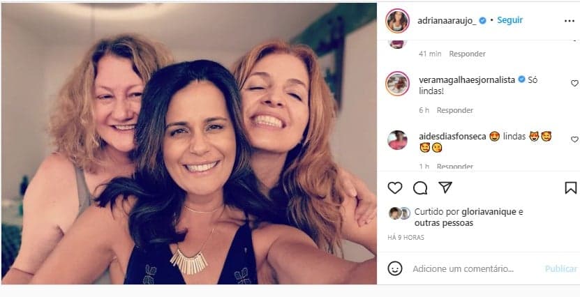 Adriana Araújo e Poliana Abritta posaram juntas no Instagram Adriana Araújo e Poliana Abritta posaram juntas no Instagram