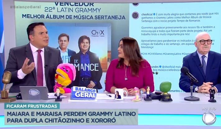 Chitãozinho e Xororó foram destaque durante a Hora da Venenosa, na Record Chitãozinho e Xororó foram destaque durante a Hora da Venenosa, na Record