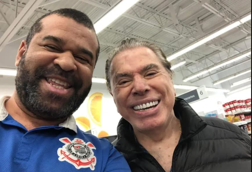 Silvio Santos posou com fã nos estados unidos Silvio Santos posou com fã nos estados unidos