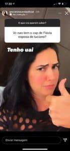 Graciele Lacerda sobre relação com esposa de Luciano (Foto: Reprodução/Instagram) Graciele Lacerda sobre relação com esposa de Luciano (Foto: Reprodução/Instagram)
