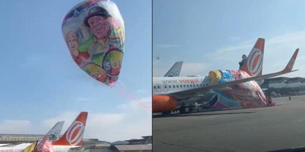 Urgente: Balões com logo do SBT caem em pista de aeroporto nesse domingo (20) e espalham o caos