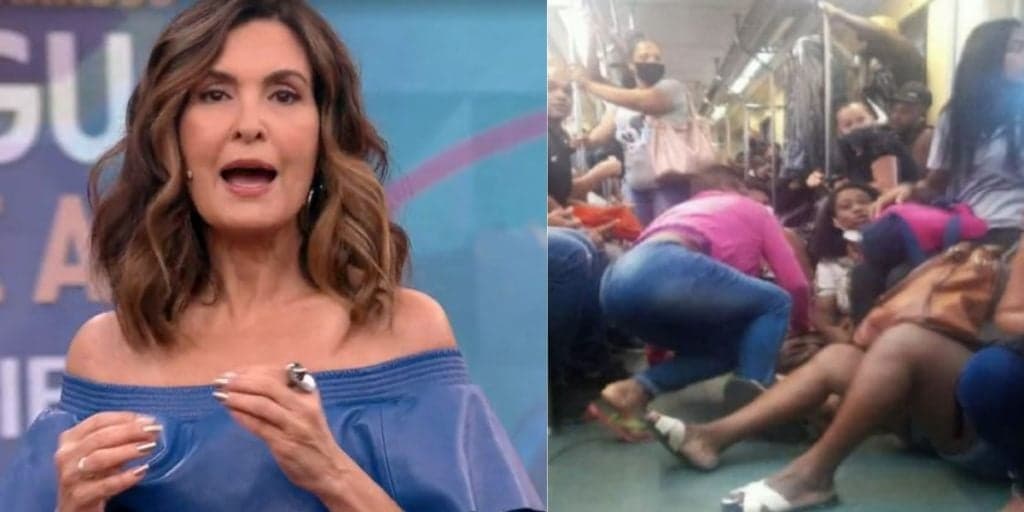 Fátima Bernardes interrompe Encontro, anuncia tiroteio e explode com desespero: "No chão para se proteger"