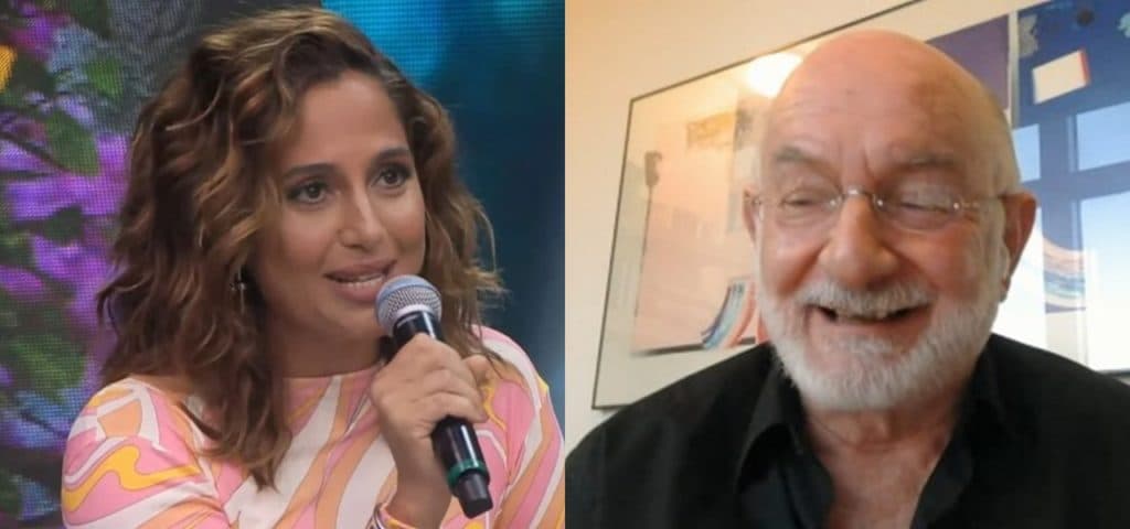 Camila Pitanga e Silvio De Abreu estiveram no Faustão na Band Camila Pitanga e Silvio De Abreu estiveram no Faustão na Band