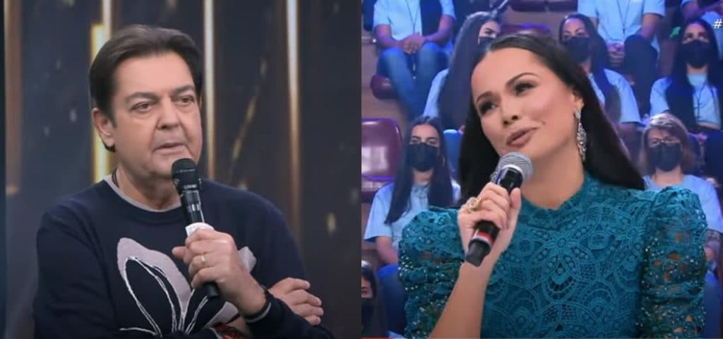 Faustão e Fernanda Dvilla na última edição do 'Faustão na Band' Faustão e Fernanda Dvilla na última edição do 'Faustão na Band'