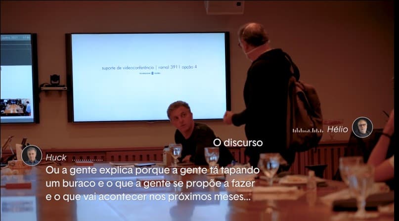Luciano Huck e Hélio Vargas protagonizaram debate durante o documentário da Globo Luciano Huck e Hélio Vargas protagonizaram debate durante o documentário da Globo