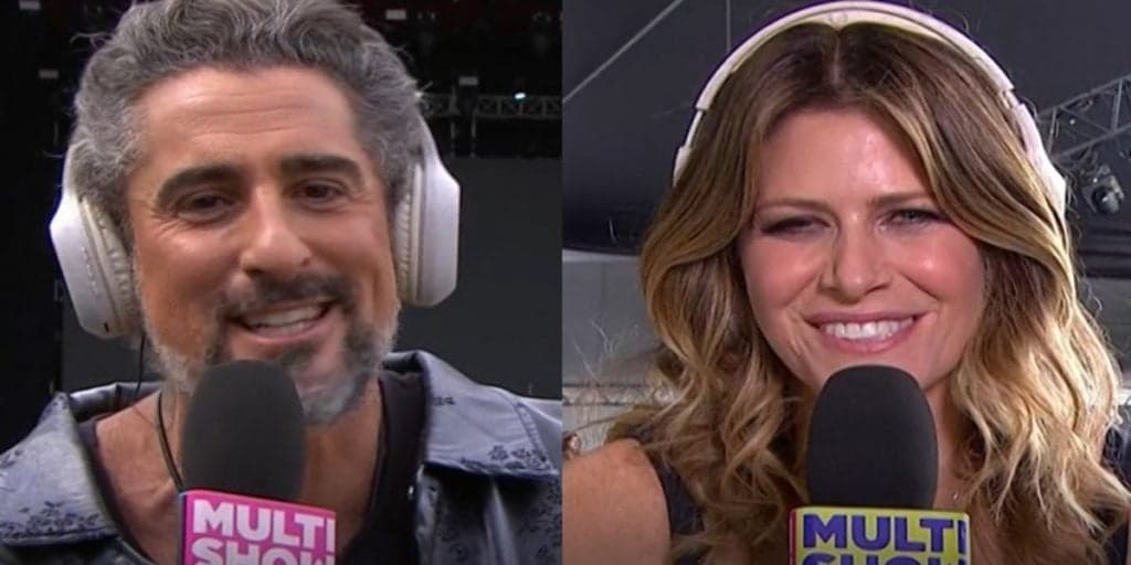 Marcos Mion 'ressuscita' no palco do Lollapalooza cantora morta em 2011 durante cobertura pelo Multishow