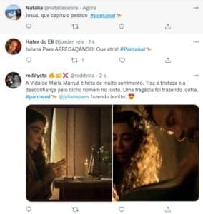 Juliana Paes roubou a cena do segundo capítulo de 'Pantanal' (Foto: Reprodução / Twitter) Juliana Paes roubou a cena do segundo capítulo de 'Pantanal' (Foto: Reprodução / Twitter)