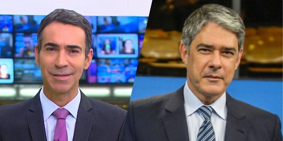 César Tralli cruza as mãos na Globo, confirma corte de William Bonner no JN e expõe motivo: "Termina aqui" César Tralli cruza as mãos na Globo, confirma corte de William Bonner no JN e expõe motivo: "Termina aqui"