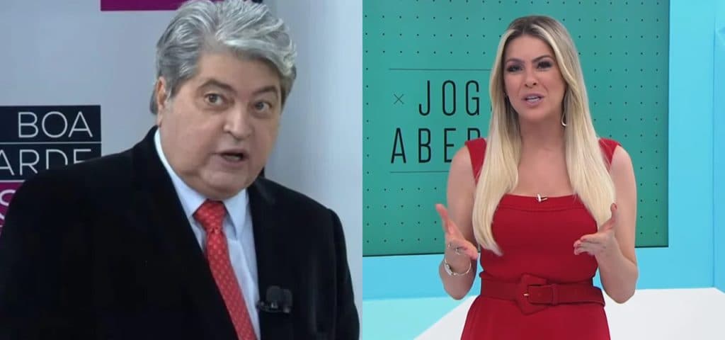 Datena se enfurece com Renata Fan na Band, expulsa apresentadora aos berros e programa é arrancado do ar