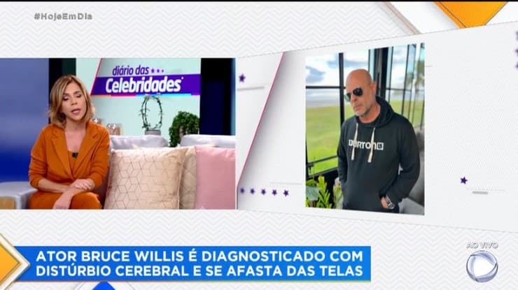 Hoje em Dia repercurtiu a aposentadoria forçada de Bruce Willis Hoje em Dia repercurtiu a aposentadoria forçada de Bruce Willis
