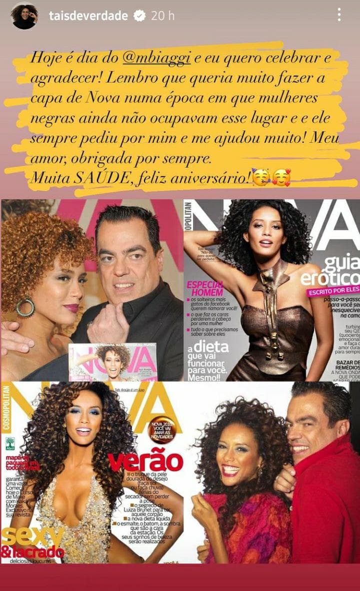 Publicação de Taís Araújo nos stories (Foto: Reprodução/Instagram) Publicação de Taís Araújo nos stories (Foto: Reprodução/Instagram)