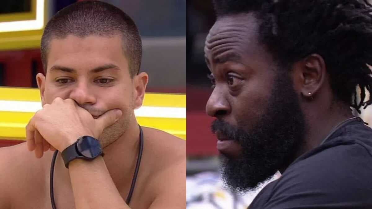 BBB22: Arthur Aguiar desabafa com Douglas Silva (Foto: Reprodução/Montagem) BBB22: Arthur Aguiar desabafa com Douglas Silva (Foto: Reprodução/Montagem)