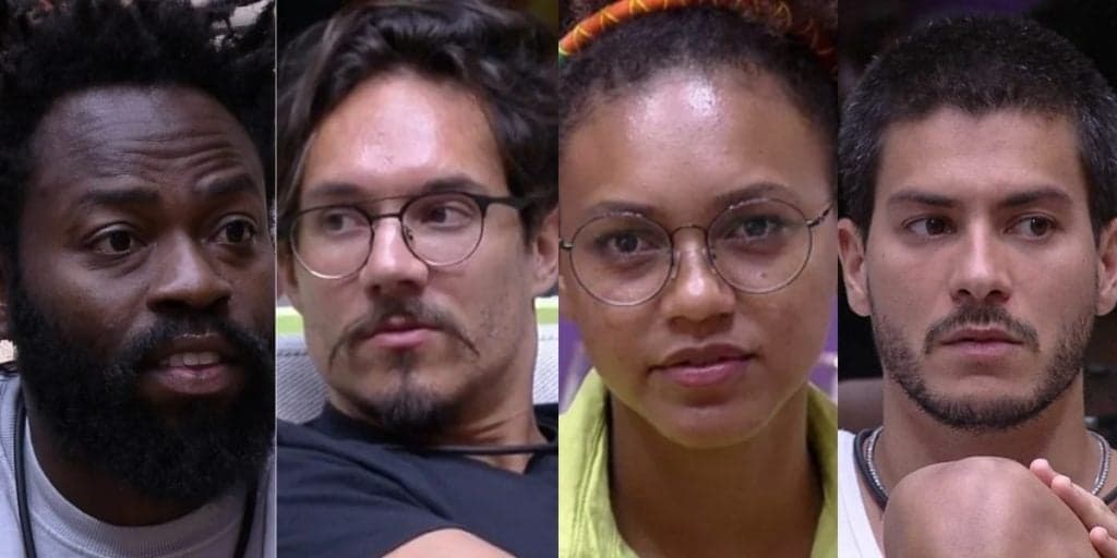 Enquete BBB22: Arthur, Douglas Silva, Eliezer e Jessi estão no paredão; vote em quem você quer que saia!