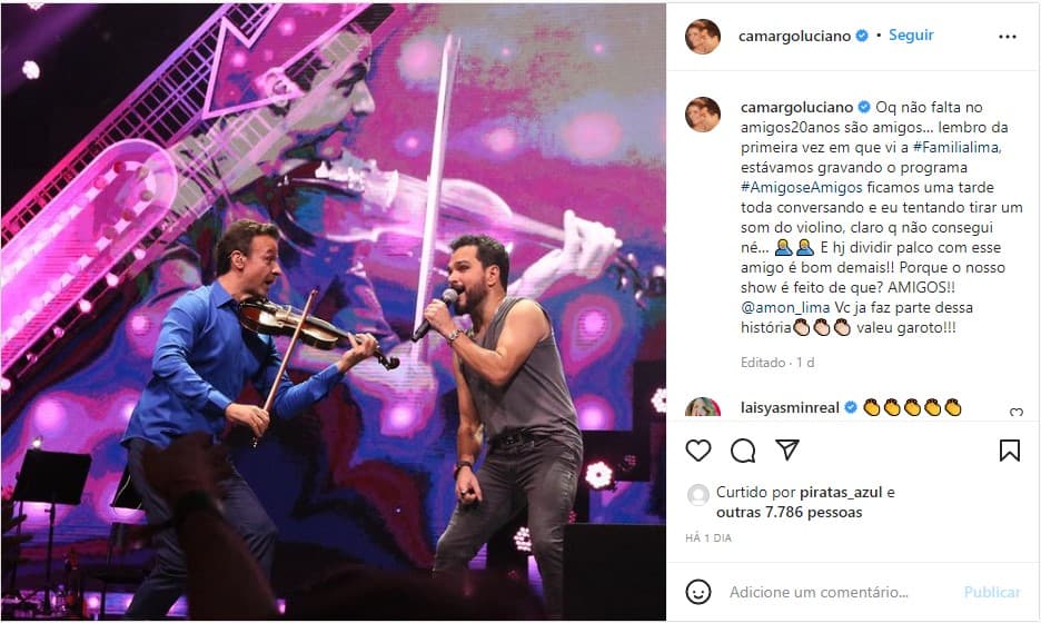 Luciano Camargo e Amon Lima - Foto: Reprodução Luciano Camargo e Amon Lima - Foto: Reprodução