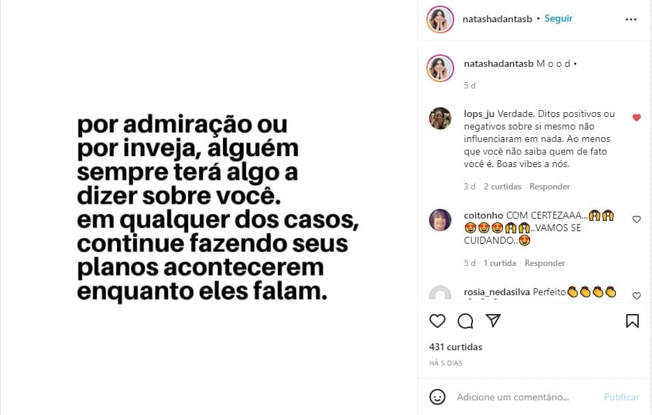 Natasha Dantas, esposa de Bonner, expõe verdade na lata - Foto: Reprodução Natasha Dantas, esposa de Bonner, expõe verdade na lata - Foto: Reprodução