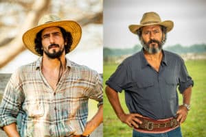 Remake de 'Pantanal' tem boa aceitação do público; Renato Gós e marcos Palmeira dão vida a José Leôncio (Foto: Reprodução / Globo) Remake de 'Pantanal' tem boa aceitação do público; Renato Gós e marcos Palmeira dão vida a José Leôncio (Foto: Reprodução / Globo)